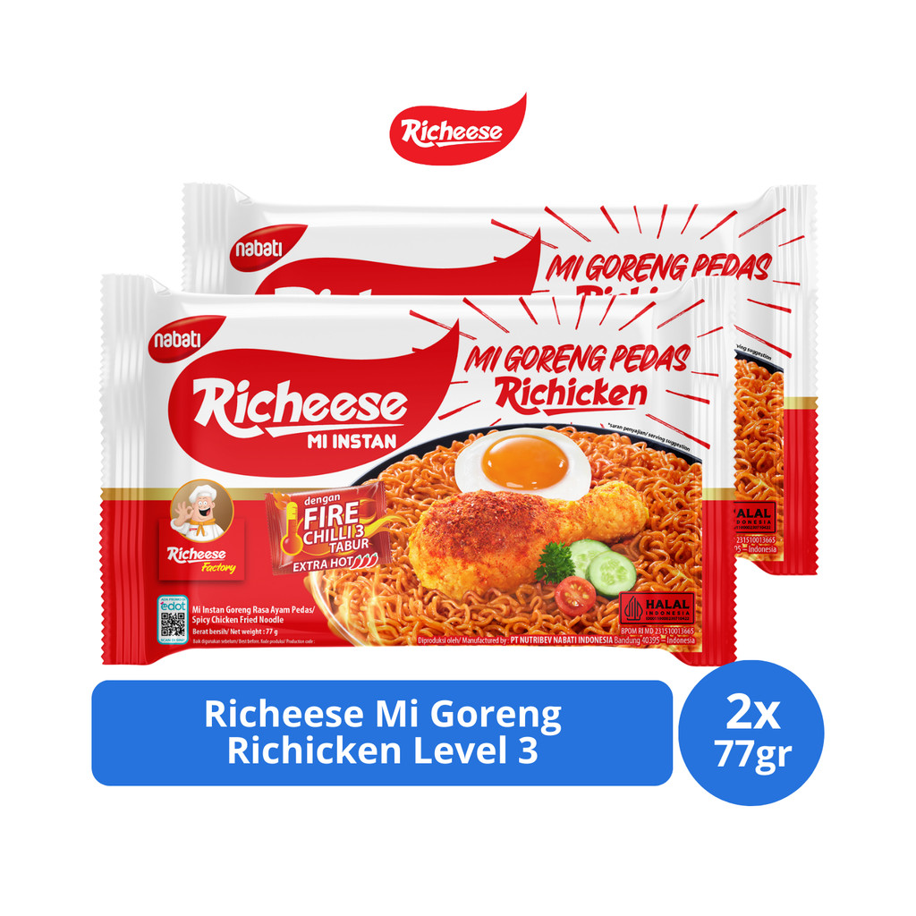 

Richeese Mi Goreng Richicken Level 3 77gr x 2 pcs