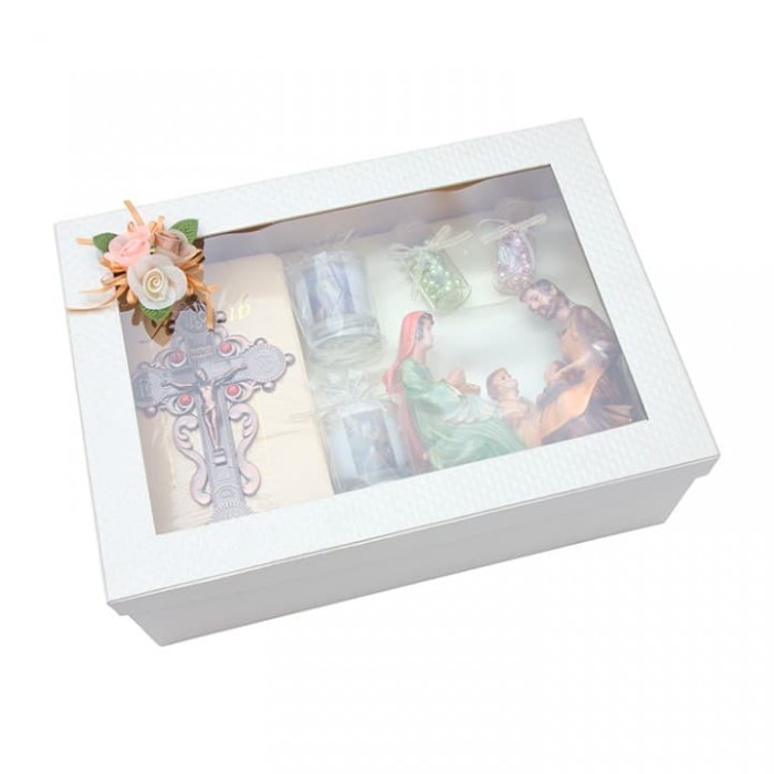 

Ready Hantaran Pernikahan Katolik Premium White Box-Souvenir Wedding Katolik