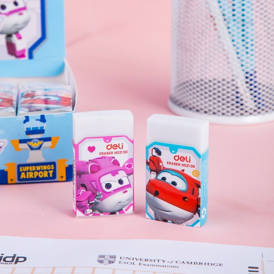 

Deli EH02000 Penghapus Kecil Karakter Super Wings Bersih dan bebas debu (putih) 45 × 25 × 12mm