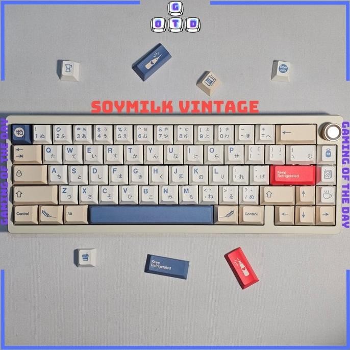 Soymilk Japanese Root Keycaps Keycap by GOTD Cherry PBT Mechanical