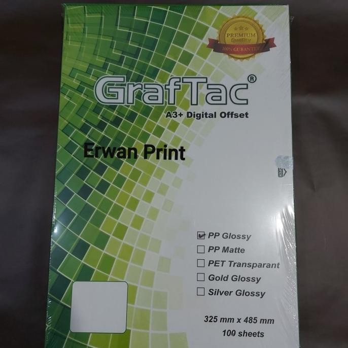 

TERBARU - STICKER VINYL LASER A3+ GRAFTAC PUTIH GLOSSY (ISI 100)