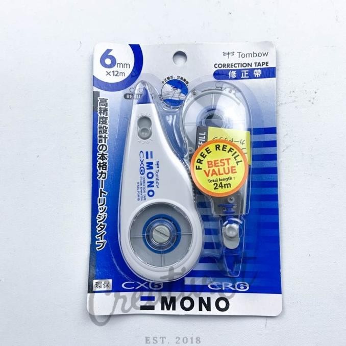 

Tombow Mono Correction Tape CX6CR6 + Refill