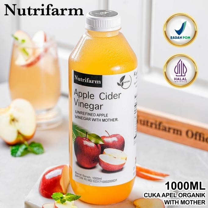 

TERMURAH CUKA APEL ORIGINAL ORGANIK 1000ML / APPLE CIDER VINEGAR /
