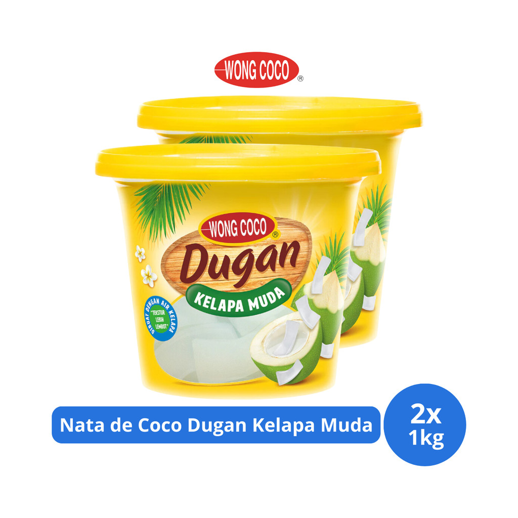 

Wong Coco Nata de Coco Dugan Kelapa Muda 1kg x 2 pcs