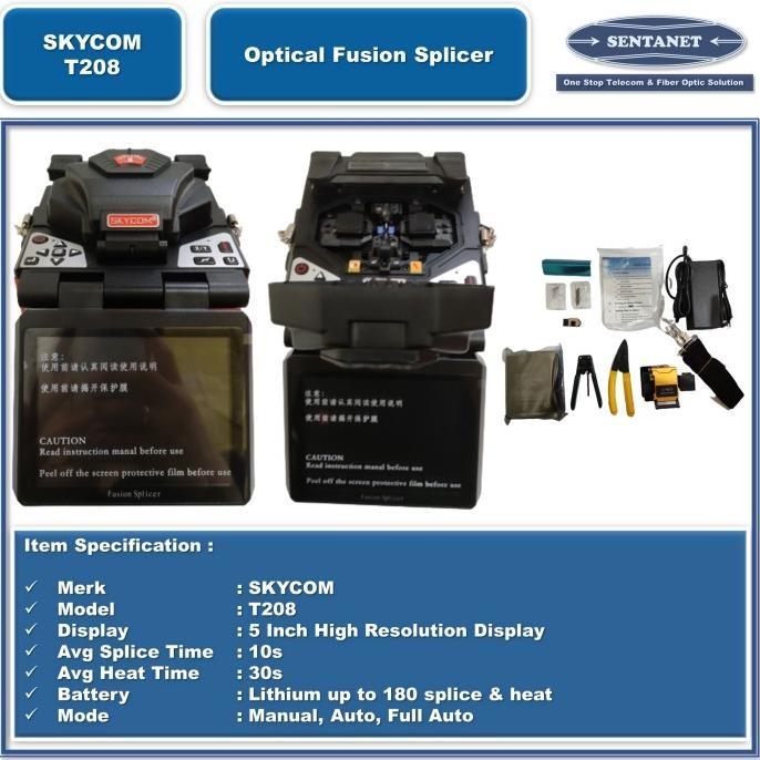 Fusion Splicer/Fusion Splicer Skycom/Fusion Splicer Skycom T208 Original Dan Terpercaya