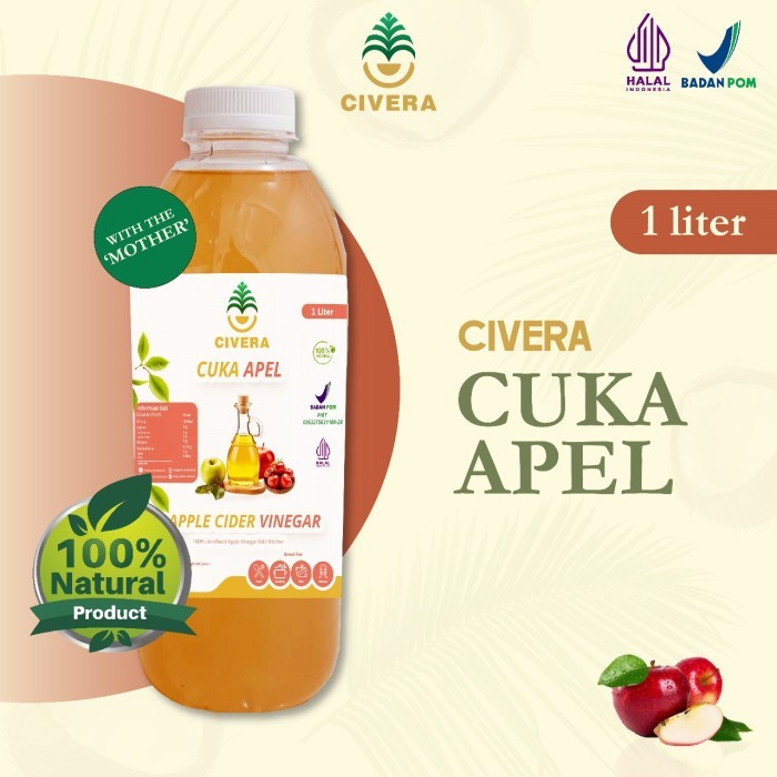 

HOT PROMO Civera Apple Cider Vinegar / Cuka Apel Alami 1 Liter