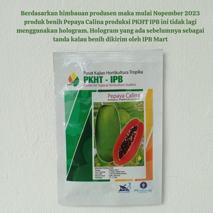 Benih Pepaya Calina Pkht Ipb 9 (California) Callina -Gratisongkir