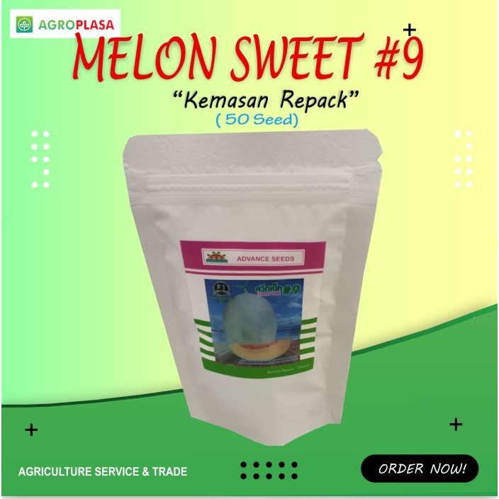 Benih Melon Sweet White Oval Net No.9 (Kemasan Repack) -Gratisongkir