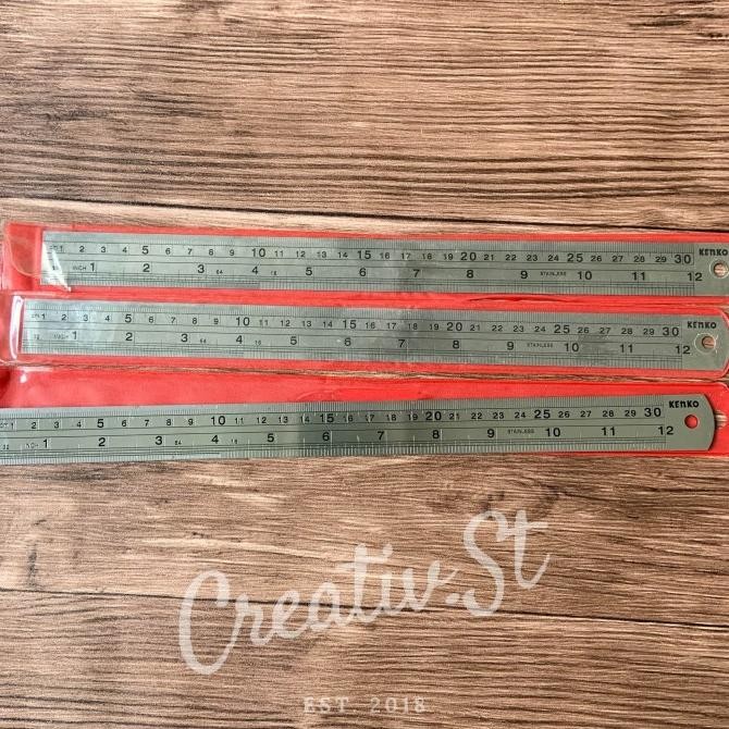 

BEBAS ONGKIR - Penggaris Besi Tebal 30 cm Kenko