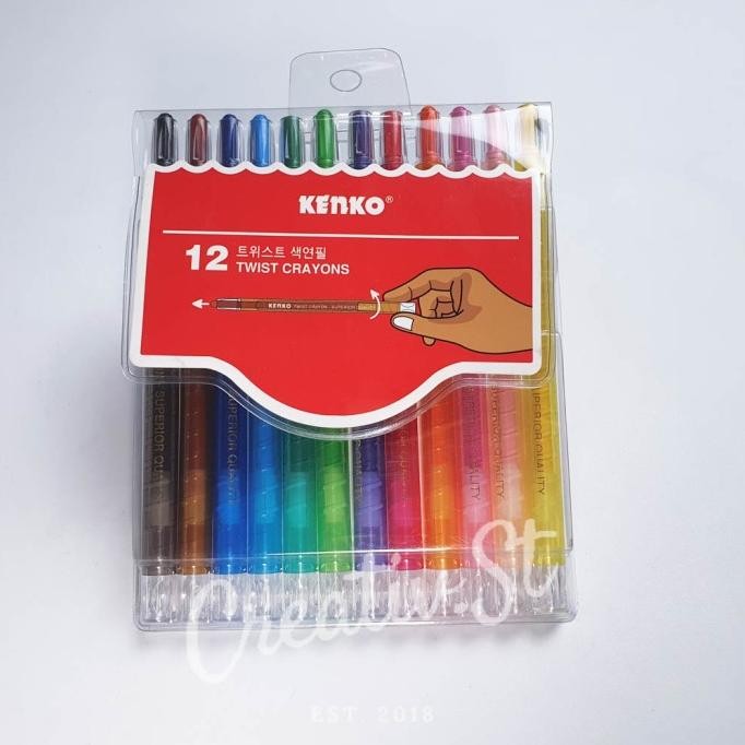 

BEBAS ONGKIR - Crayon Kenko Putar Panjang 12 Warna Twist Crayon 12