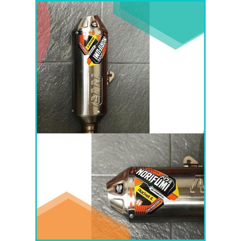 KNALPOT NORIFUMI ROCKET 4 STAINLESS KOMPETISI YAMAHA WR 155 TERBARU 11