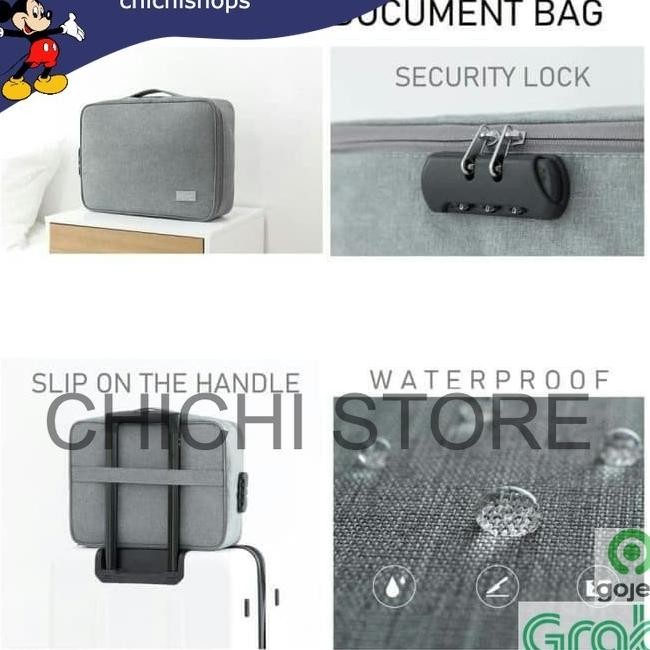 

[LOCKIT] TRAVEL DOCUMENT BAG 3 DIGIT PASSWORD / TAS DOKUMEN ANTI AIR C