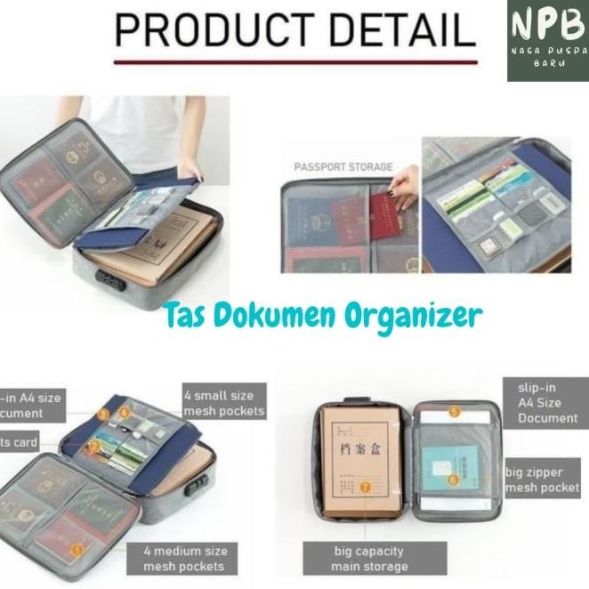 

TAS DOKUMEN ORGANIZER BAG WITH SAFETY LOCK - TAS DOKUMEN WATERPROOF 2