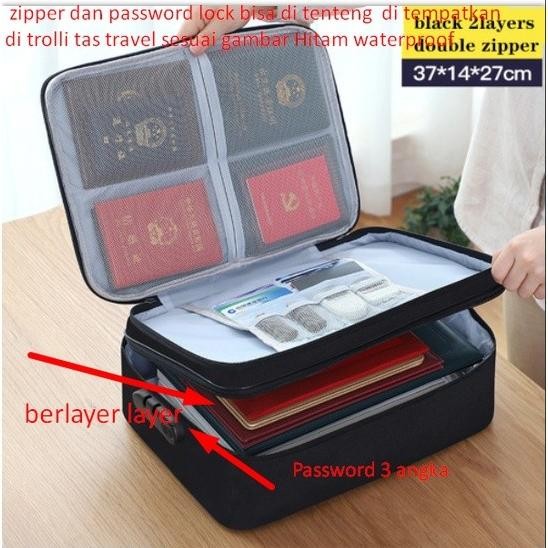 

NEW TAS UNTUK MENYIMPAN DOKUMEN GADGET ATAU LAINNYA DOUBLE ZIPPER DAN