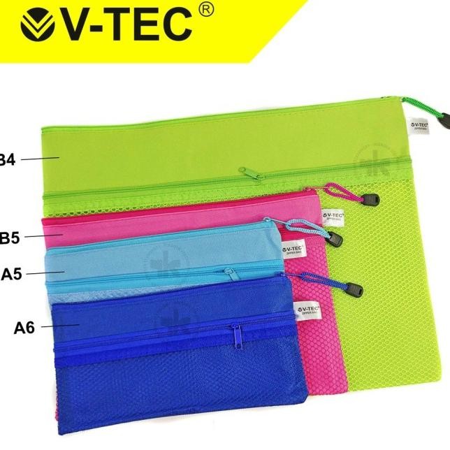 

MAP ZIPPER BAG V-TEC 2 6013-B5 -DOMPET TAS DOKUMEN KAIN JARING