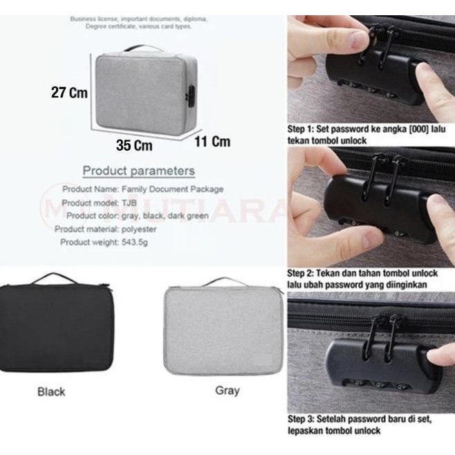 

HQM BUBM TAS KOPER DOKUMEN ORGANIZER DENGAN KUNCI YL7