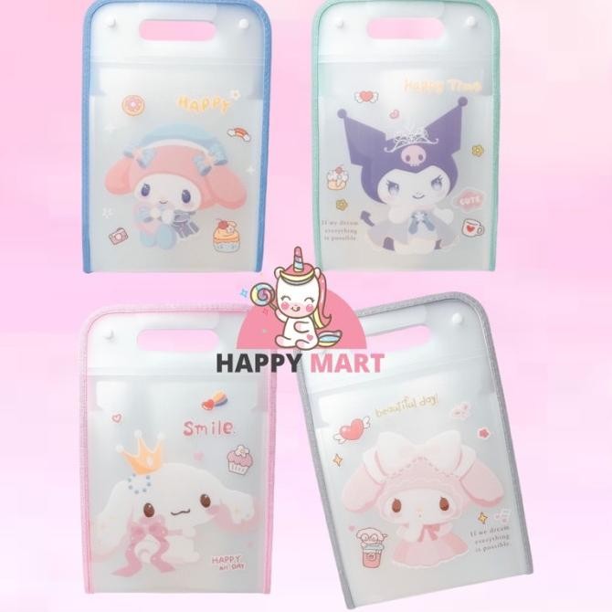 

DISKON MAP TAS DOKUMEN / ORGANIZER FILE BAG SANRIO KUROMI / MELODY / C