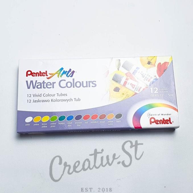 

Cat Pentel Water Colours 12 Warna