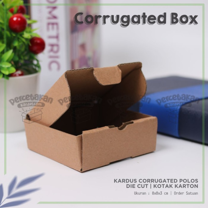 

KARDUS CORRUGATED 8X8X3CM DIE CUT KOTAK KARTON BOX PACKING