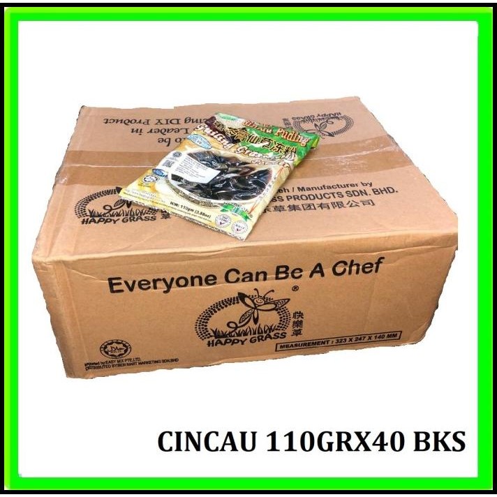

Kartonan Happy Grass Cincau Pudding Guiling Gress Jelly Serbuk Jeli 110Gr Isi 40Pack