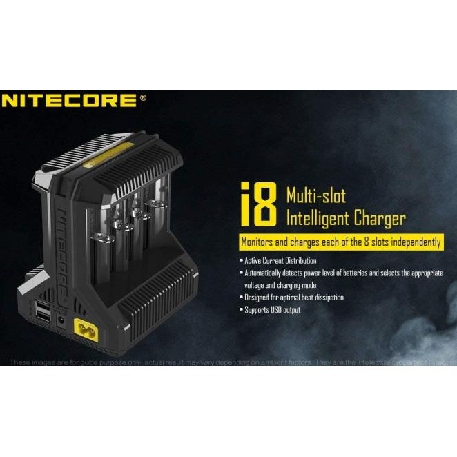 [I8] Nitecore I8 Intelligent Multi Slot Charger 8 Slot Baterai New