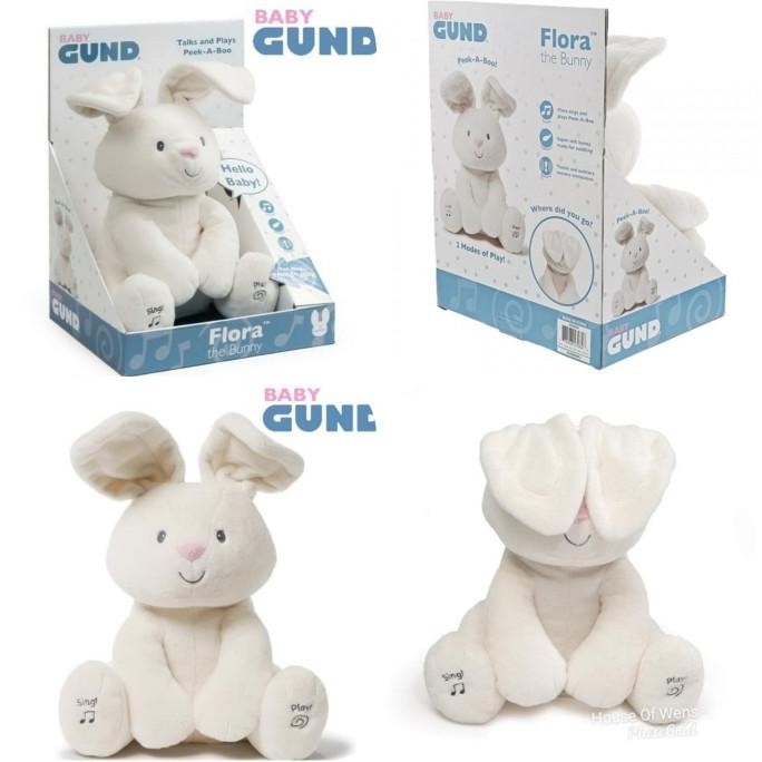 PEEK A BOO FLORA THE BUNNY - BABY GUND ORIGINAL - BONEKA GUND