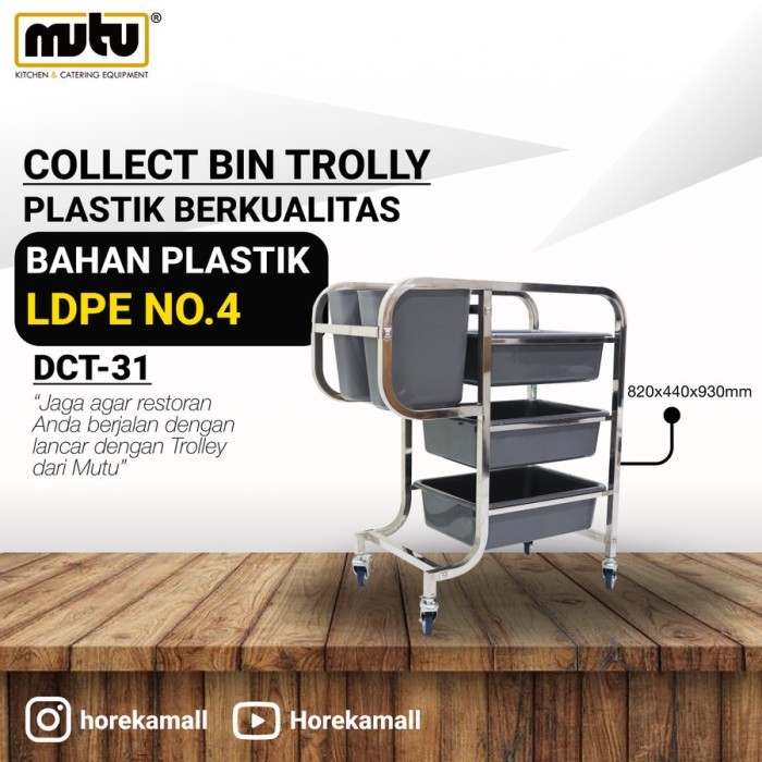 Terbaru Troli Piring Kotor /Trolley Piring/ Trolley Dct-31