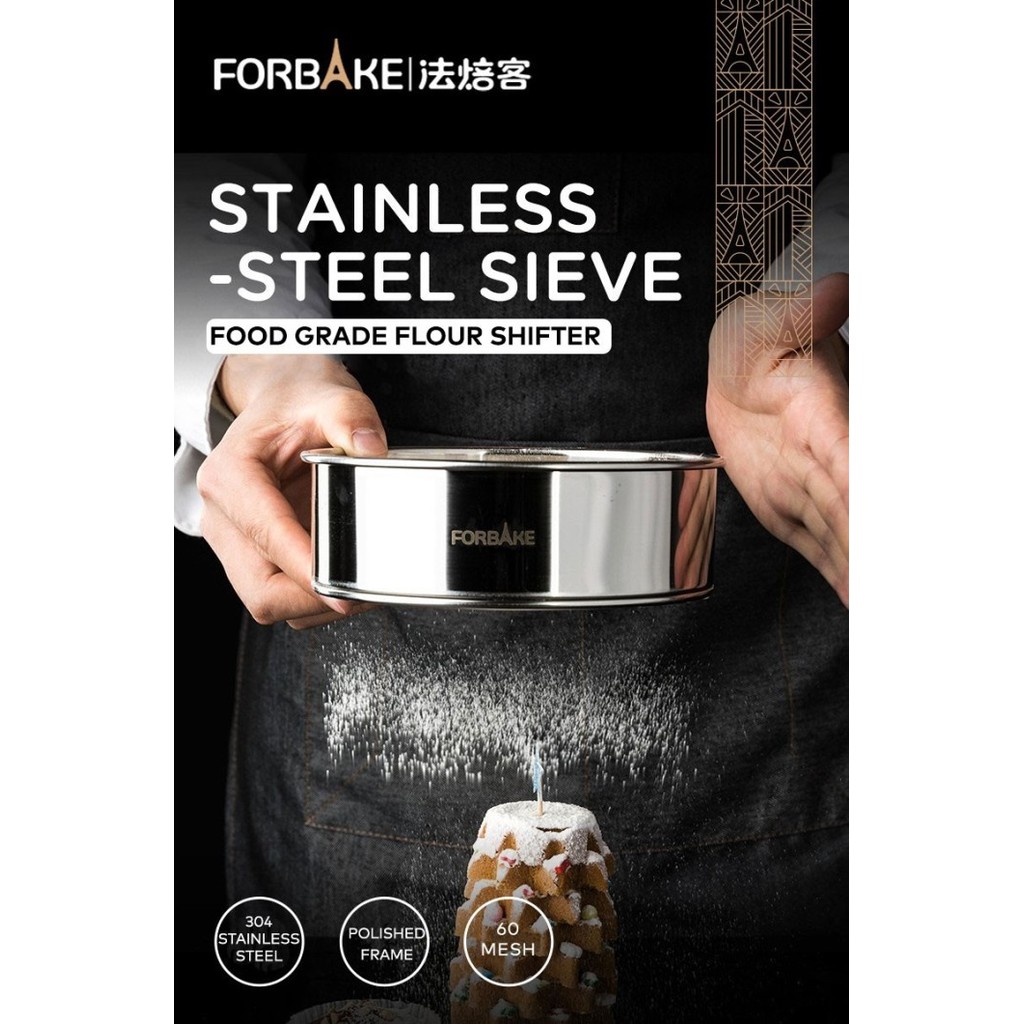 

Forbake Flour Sieve Shifter / Ayakan Tepung Stainless