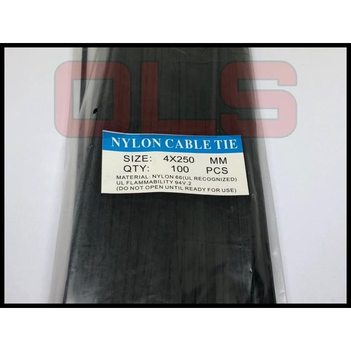 

DISKON KABEL TIE TIES TISH 4X250 MM 25CM HITAM 100 PC !!!