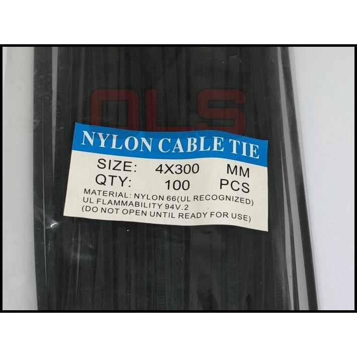 

DISKON KABEL TIE TIES TISH 4X300 MM 30CM HITAM 100 PC !!!!!