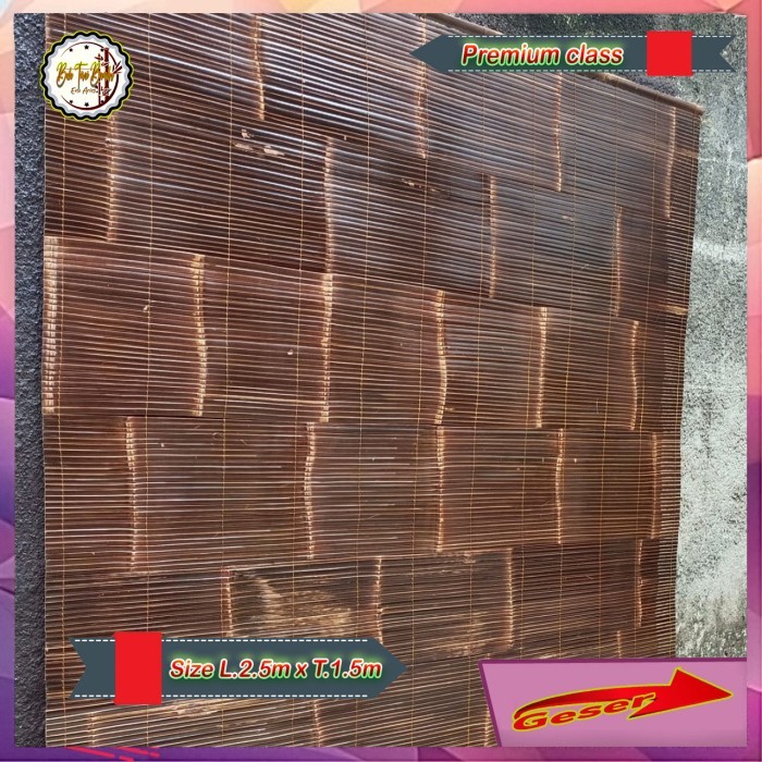 Promo (Murah) Tirai Kerai Bambu 2,5X1,5 M Kerai/Kere/Keray/Krey