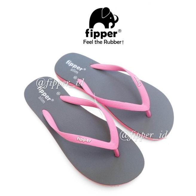 [Fipper Slim] - Grey/Pink Light - Sandal Jepit Wanita/Perempuan