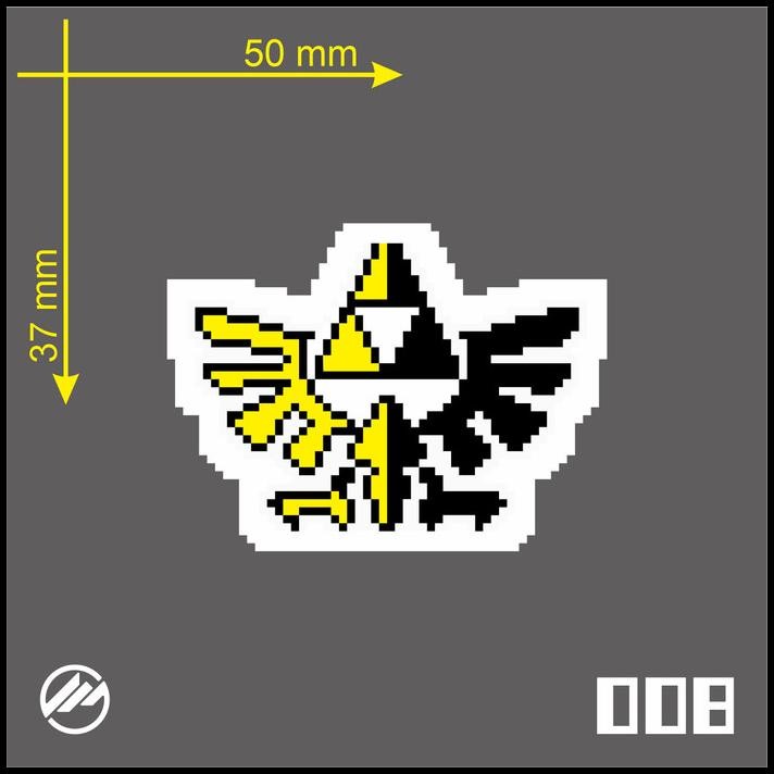 

TERBARU 008. STICKER PRINT ZELDA LOGO YELLOW !!!