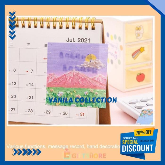 

80 LEMBAR STICKY NOTES MOTIF 3D MEMO TEMPEL AESTHETIC STICKY NOTES /OIL PAINTING/ MEMOPAD LUCU/ MEMO TEMPEL-GI UNGGULAN