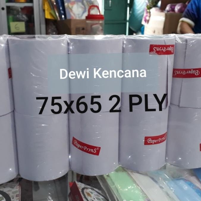 

Terlaris Kertas Kasir / Struk / Paper Roll Uk. 75x65 2 PLY Merk Paperpryns SALE