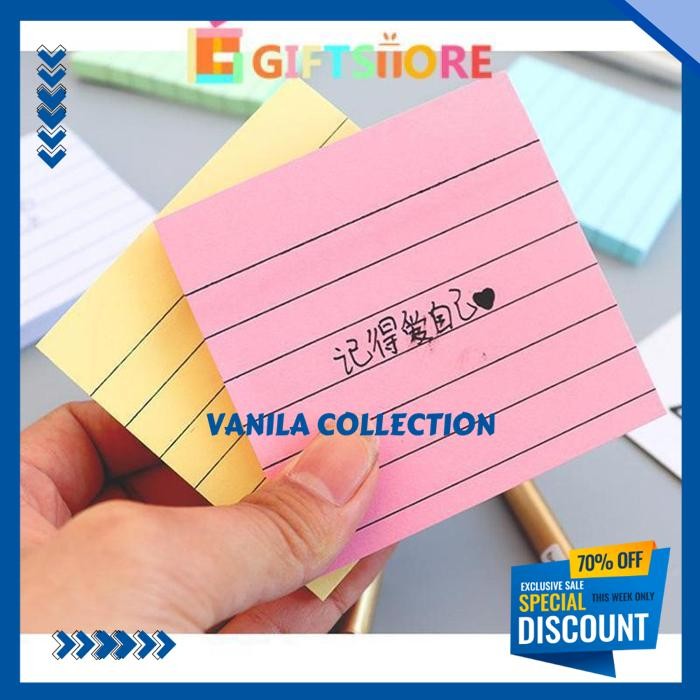 

READY 70 LEMBAR STICKY NOTE MEMO HORIZONTAL STICKER NOTEPAD POST MAKER STIKER MASSAGE PESAN BOOK NOTE-GS PILIHAN TERBAIK