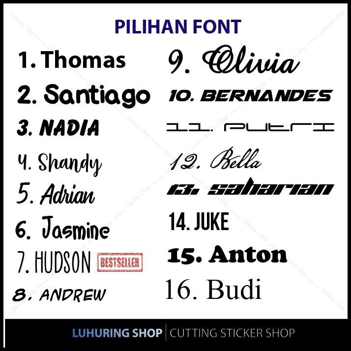 

TERMURAH STICKER NAMA WATERPROOF | STICKER CUTTING | LABEL NAMA ANAK !!