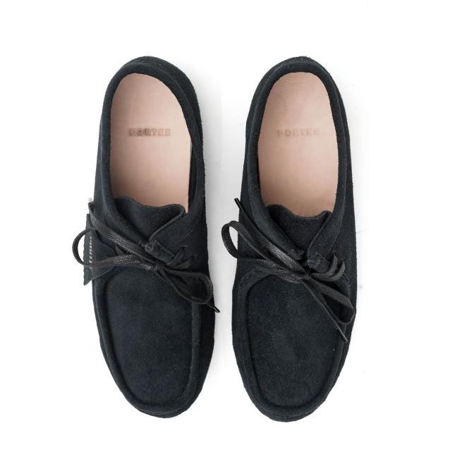 Sepatu Kulit Pria Portee Goods Pebble Suede All Black