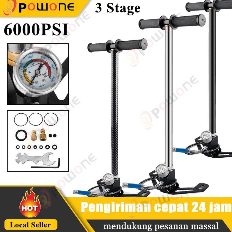 Ele Powone 3 Stage 6Psi 4Psi Ppump Pressure Gauge Untuk Ban Kayak Bola Tiup Senapan Angin Mengisi St