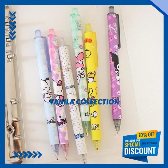 

0.5MM PENA GEL LUCU KARTUN SANRIO PENA NETRAL TEKAN HITAM ALAT TULIS SISWA-GI TERBARU