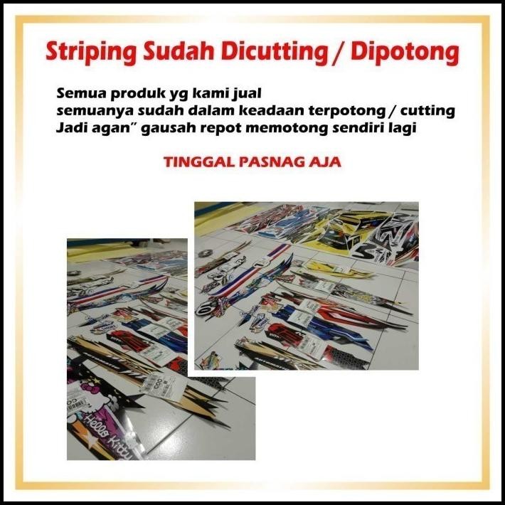 HOT DEAL STRIPING STICKER DECAL STIKER VARIASI YAMAHA YT 115 TAHUN 1993
