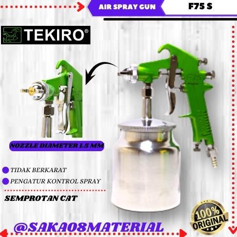 Ele Promo Mesin Air Spray Gun Nozzle 1.5 Mm Tipe F75 S Tekiro / Semprotan / Spray Gun Tabung Bawah /