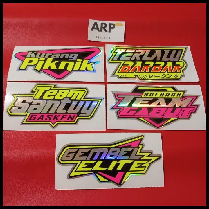 

GRATIS ONGKIR STICKER STIKER KURANG PIKNIK TERLALU BARBAR TEAM SANTUY TEAM GABUR GEM !!