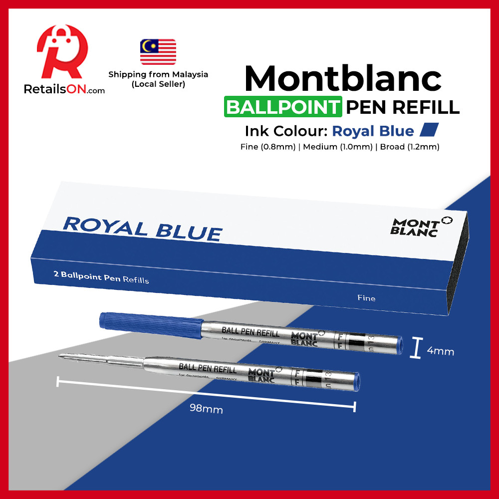 

Isi Ulang Pulpen Montblanc (2 Per Kemasan) Biru Royal - Fine/Medium (F/M) |pz2jkzge|