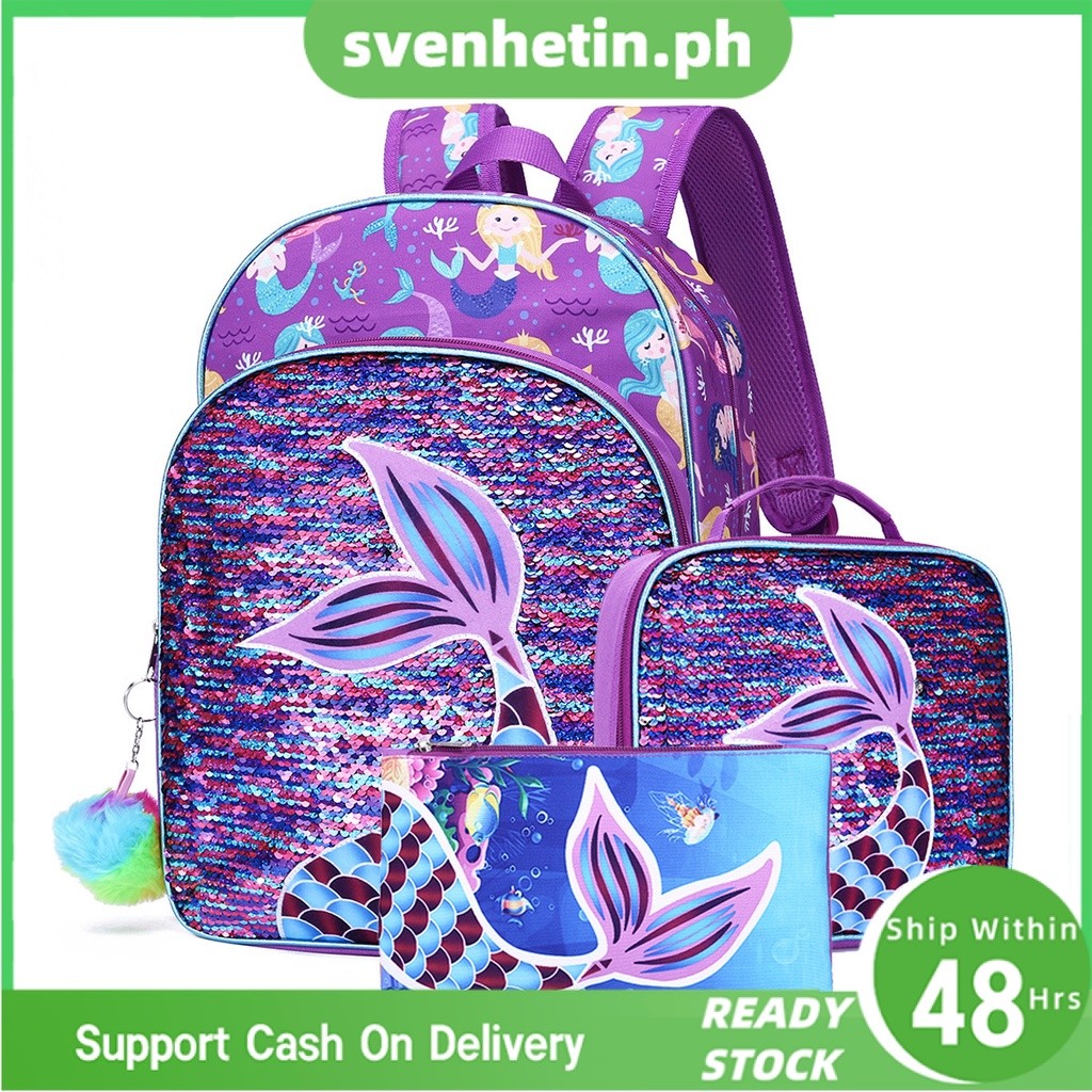 

【COD】✨ Tas Sekolah Tiga Bagian Putri Duyung Untuk Siswa Sekolah Dasar Dan Menengah Tas Ransel Anak-anak Tas Makan Tas Ransel Sekolah Hadiah Untuk Anak Perempuan |fdhlM1Ia|