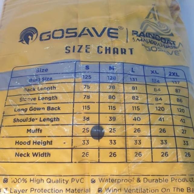Jas Hujan Ponco Gosave / Jas Hujan Terusan Samudra / Raingard Gosave
