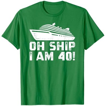 Kaos Kapal Pesiar Ulang Tahun ke-40 Kapal Penumpang Berusia 40 Tahun Kaos |QzulbCnz|
