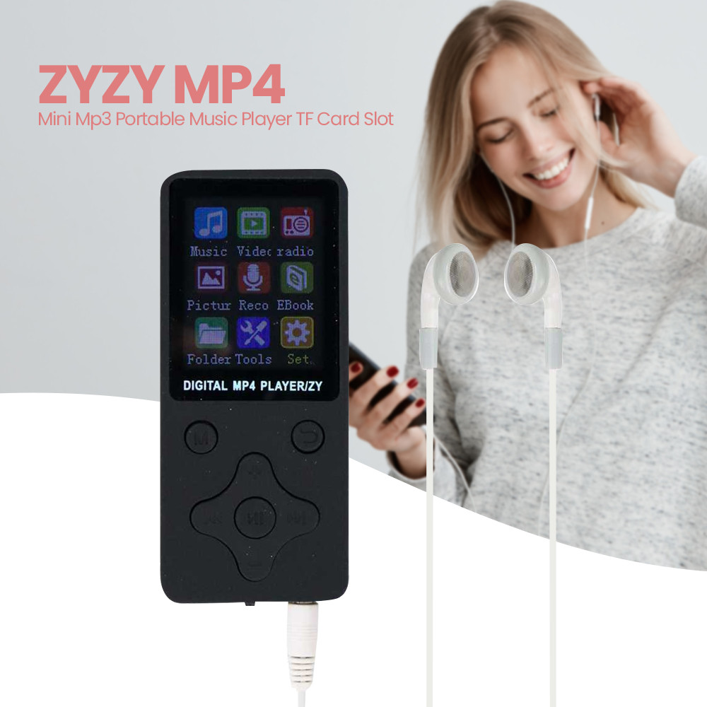 Original ZYZY MP4 Player Mini Mp3 Portable Music Player TF Card Slot - T1 Termurah