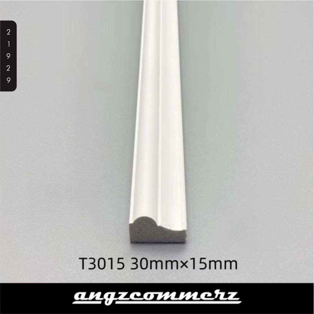 List Wall Moulding Dinding Border PS Foam Putih 2.44 Meter 30mmx15mm