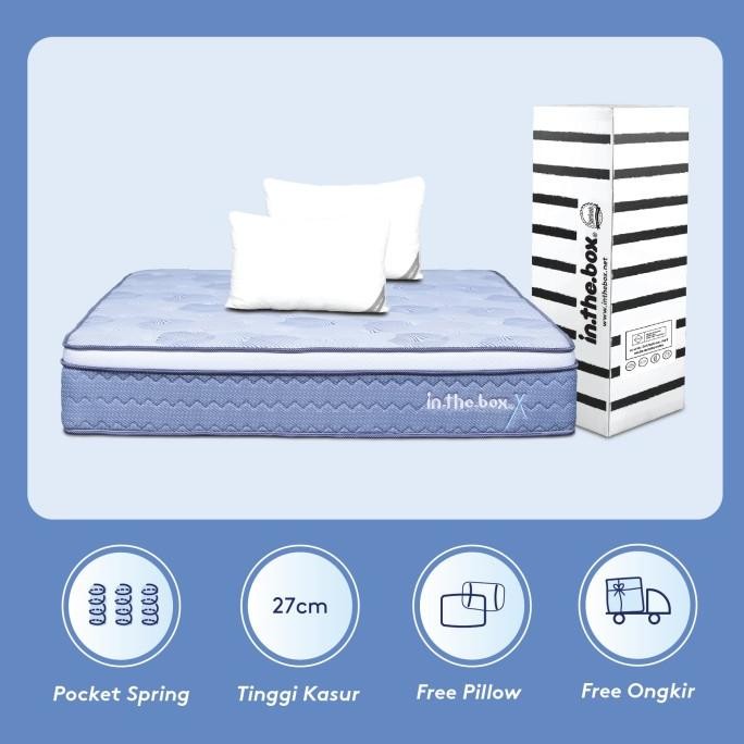 Kasur Springbed INTHEBOX X Ukuran 120x200 (Full) - FREE BANTAL